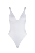 VDM The Label Olivia White Rib One-Piece Swimsuit