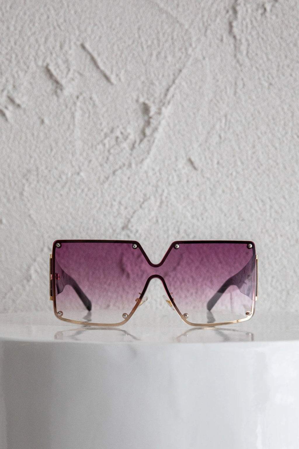 Fiery Square Frame Sunglasses Red