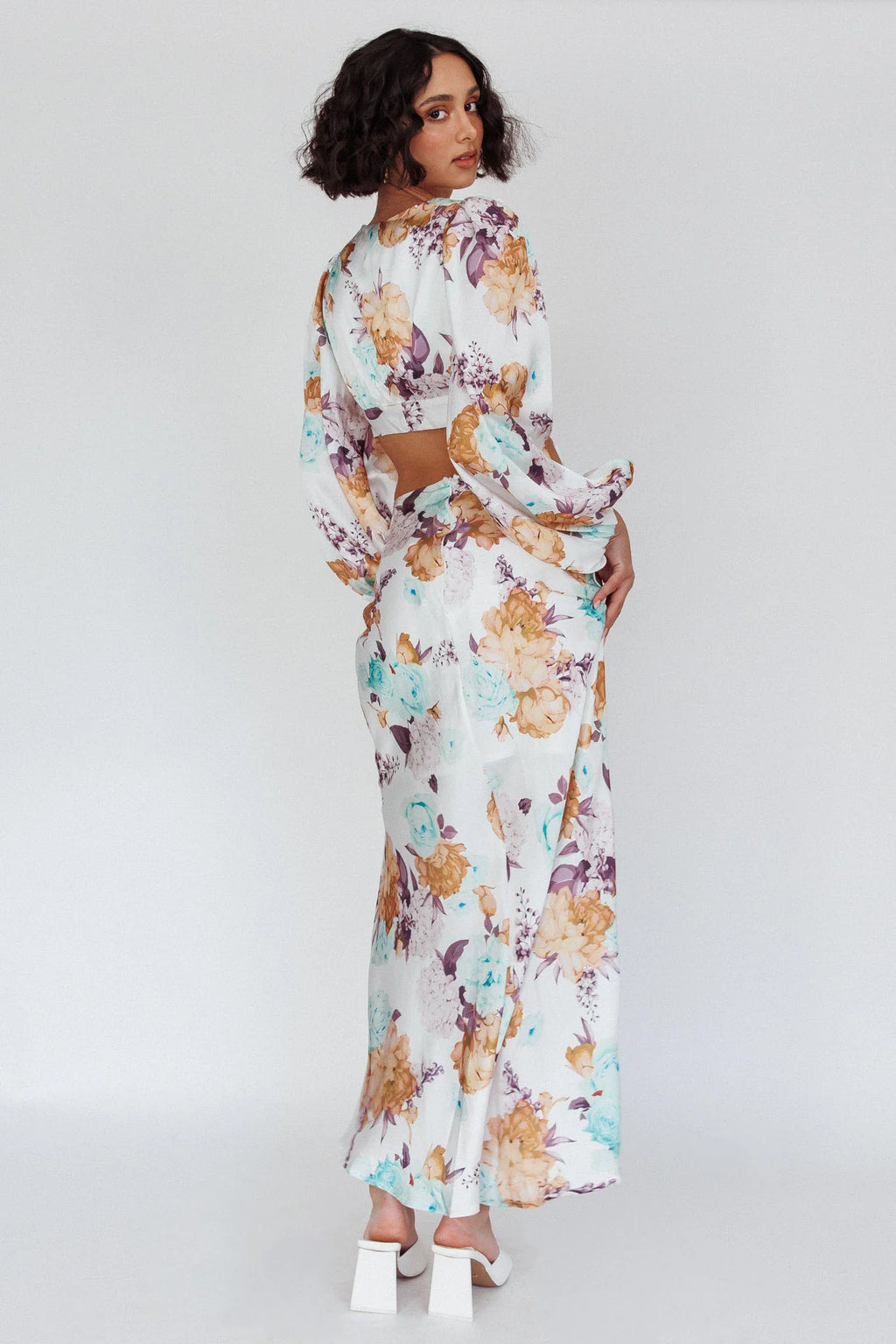 Meet Me In Fiji Maxi Skirt Floral Yellow