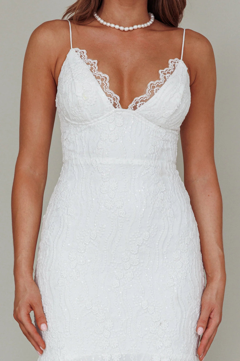 Your Beloved Lace Maxi Dress White