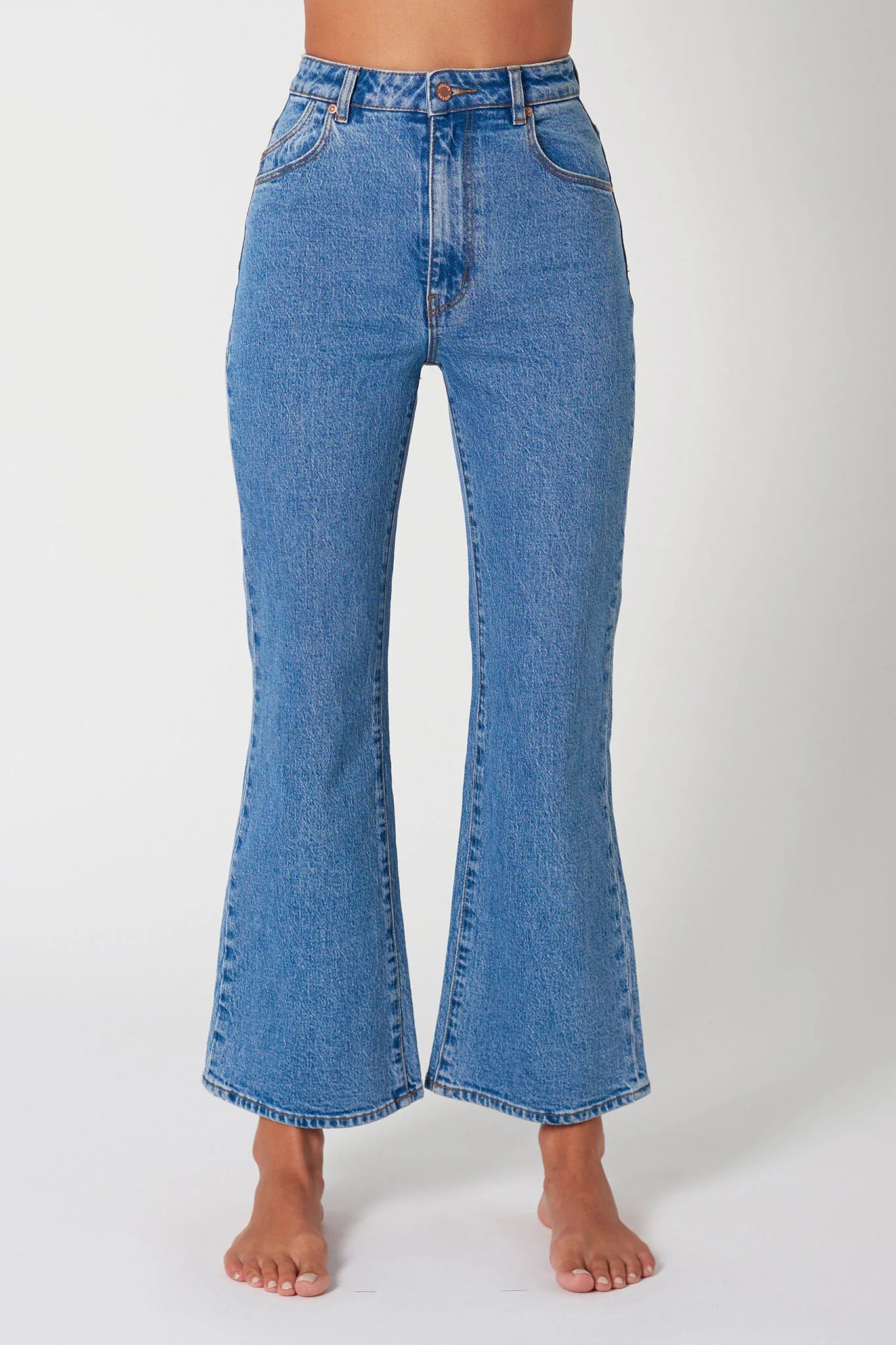 ROLLA'S Eastcoast Flare Ankle Lucy Mid Vintage Blue