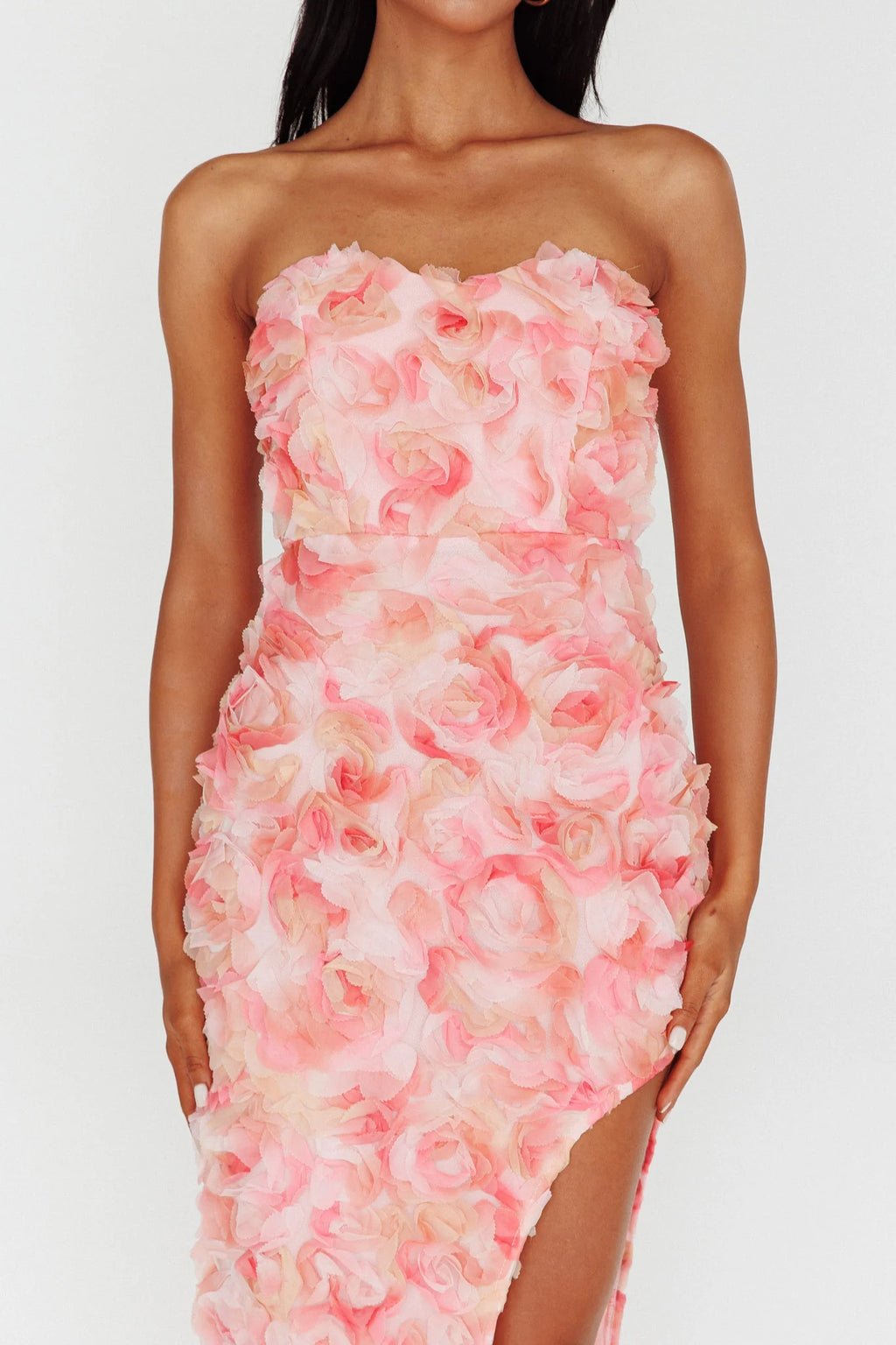 In Paris Embellished Midi Dress Pink