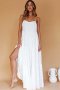 Bora Bora Tied Back Maxi Dress White