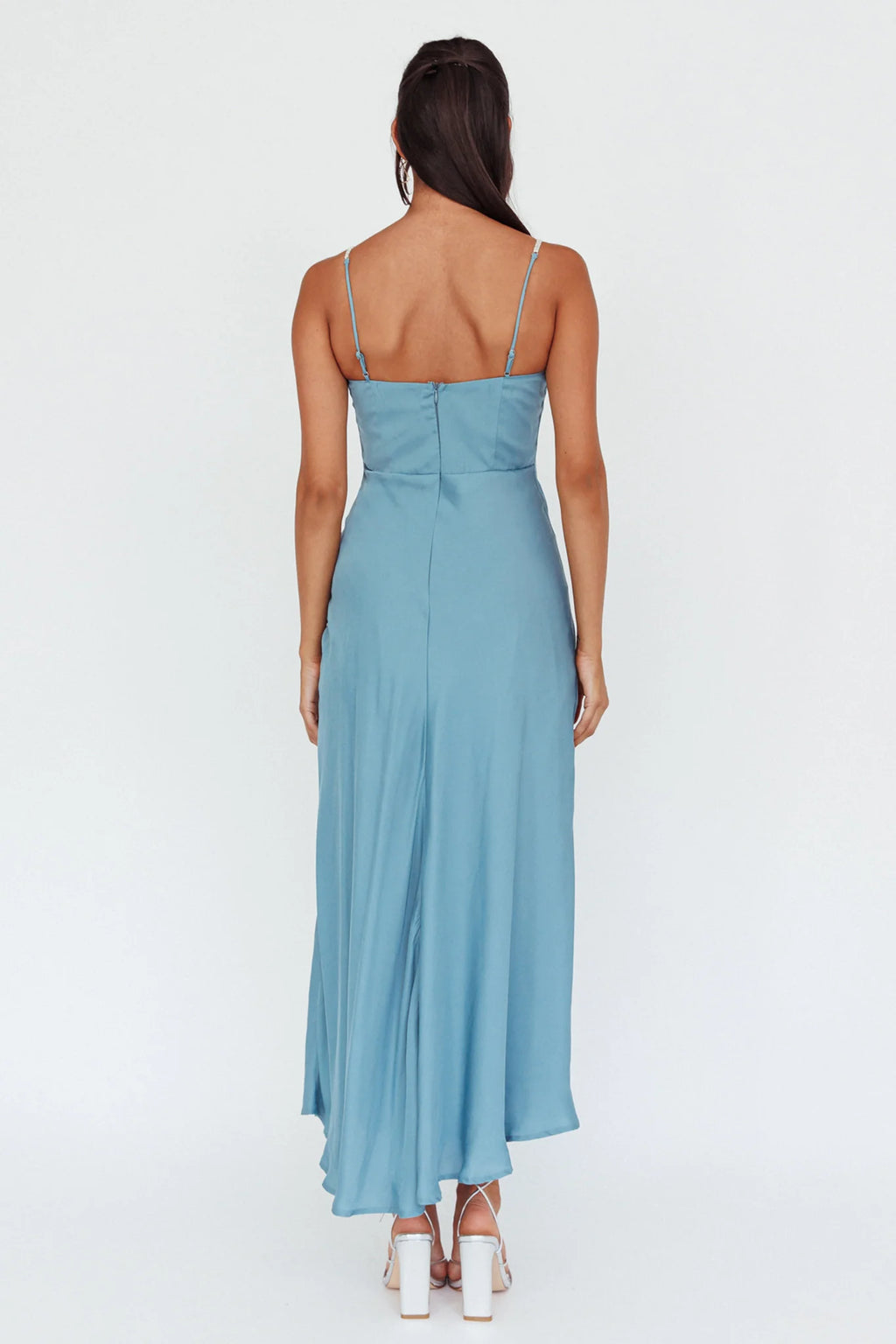 Linka Diamante Strap Maxi Dress Steel