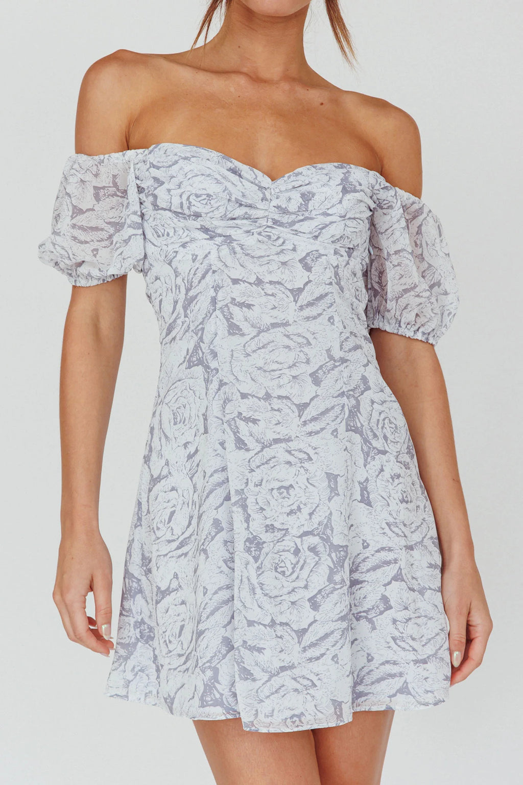 Summer To Remember Lace-Up Back Dress Floral Ink