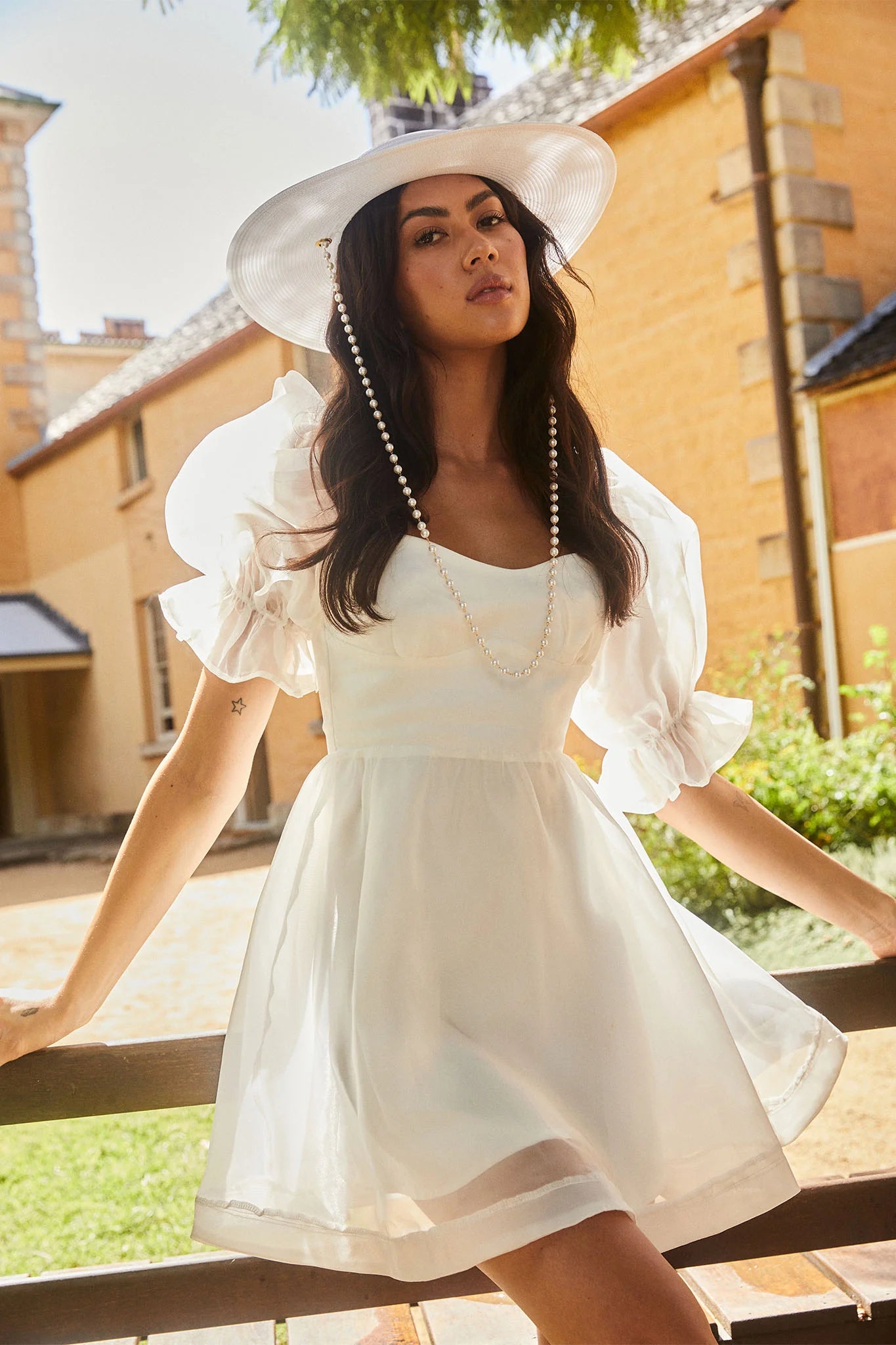 I've Got Sunshine Puff Sleeve Mini Dress White