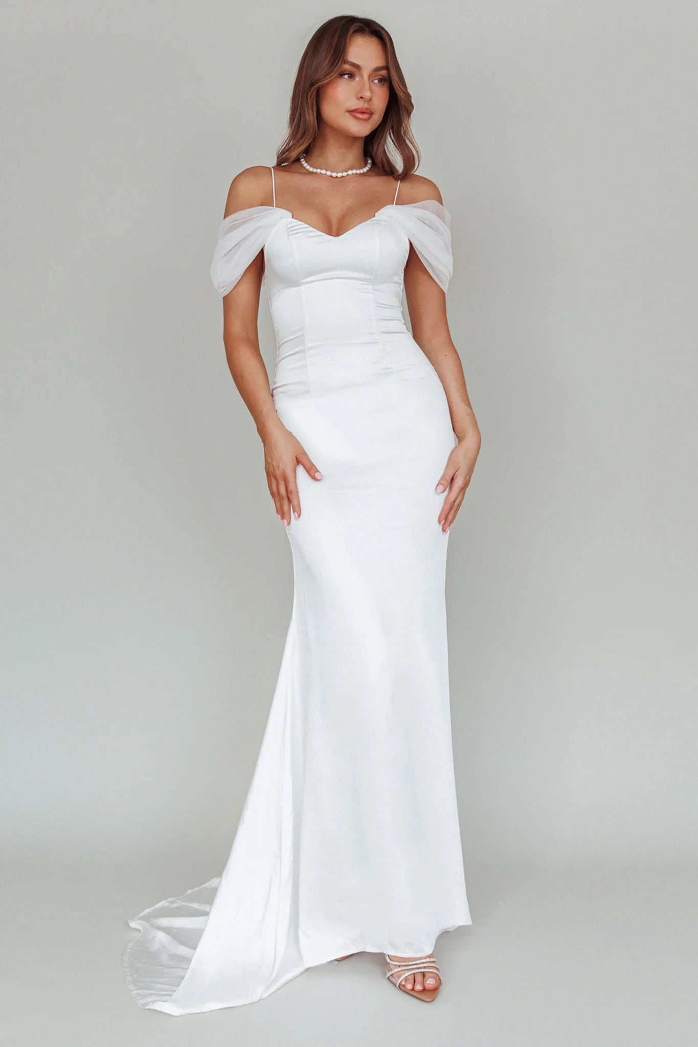 Keila Off-Shoulder Maxi Dress White