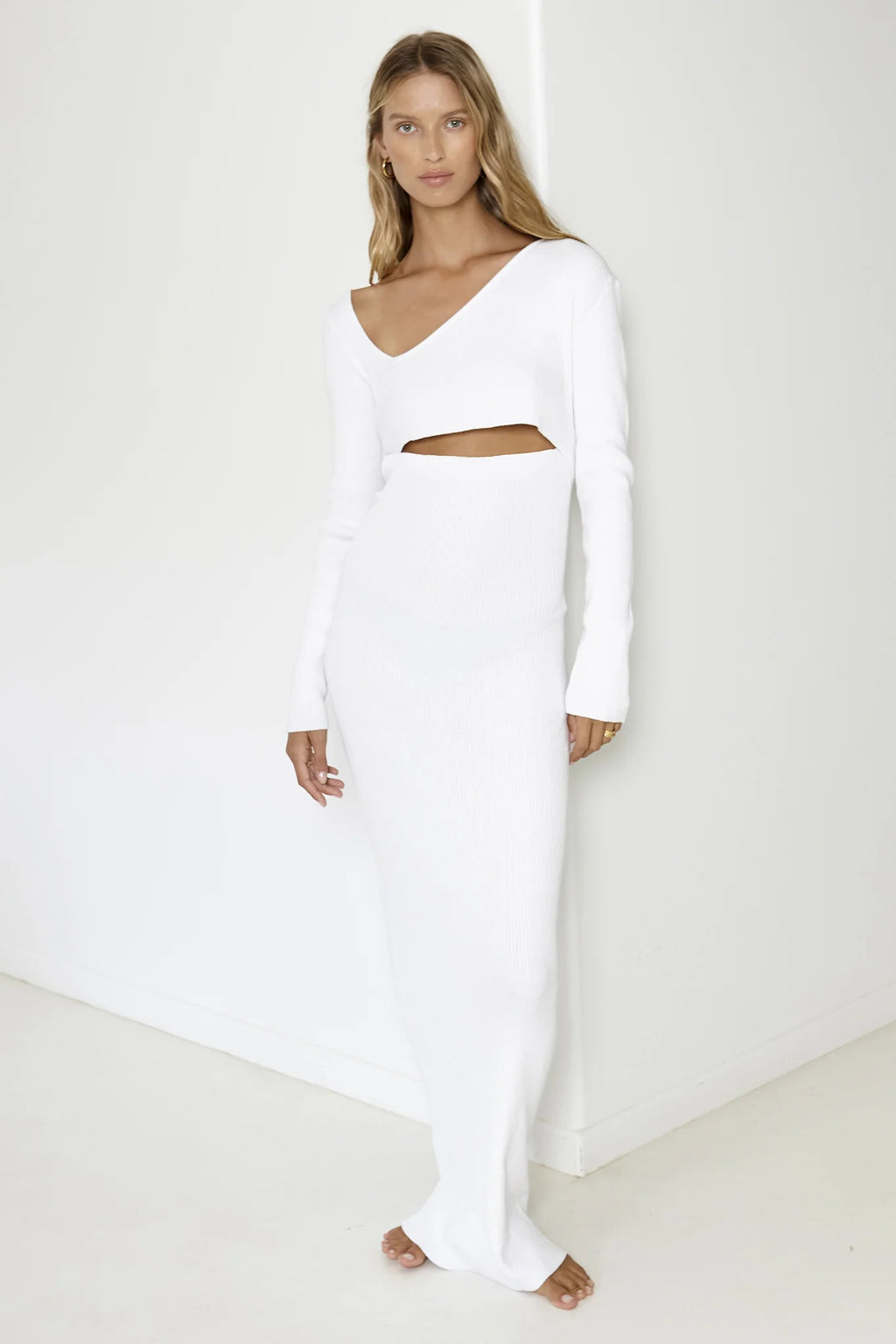 SNDYS Aurora Maxi Dress White
