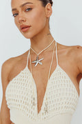 Starfish Pendant Necklace Silver