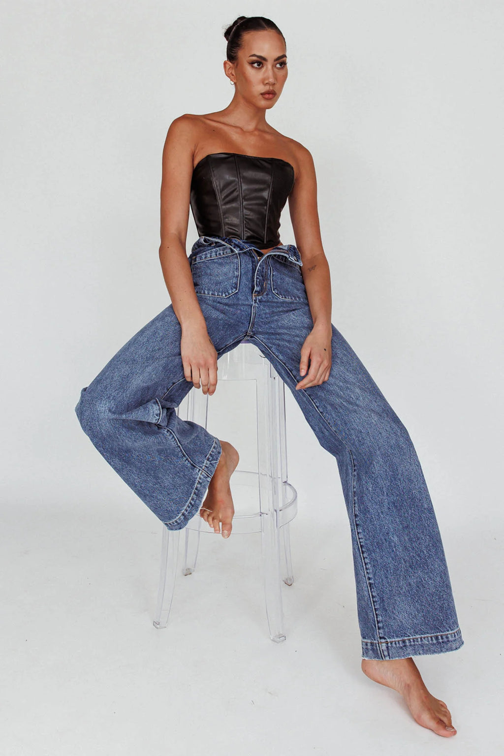 ROLLA'S Sailor Jean Janet Recycled Mid Vintage Blue